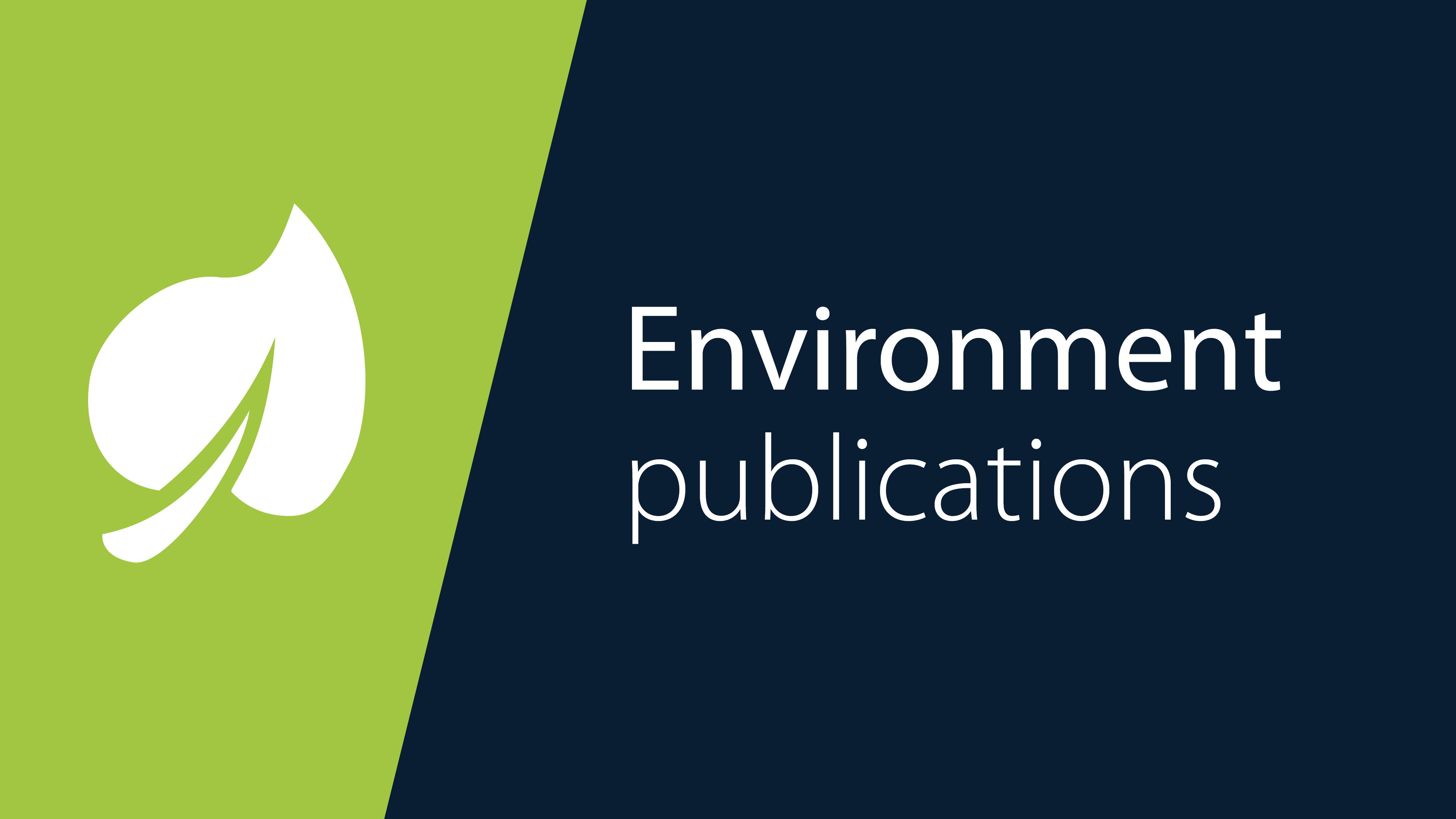 the Environment category of publications